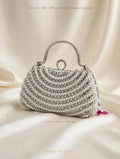 article 04 white pearl dome clutch